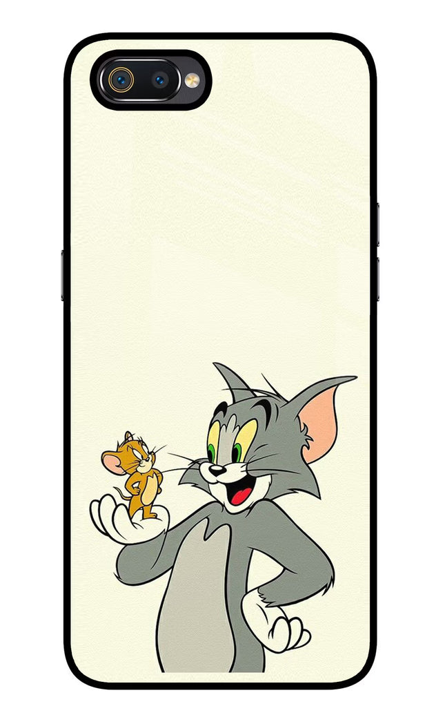 Tom & Jerry Realme C2 Glass Case Back Cover by Casekaro