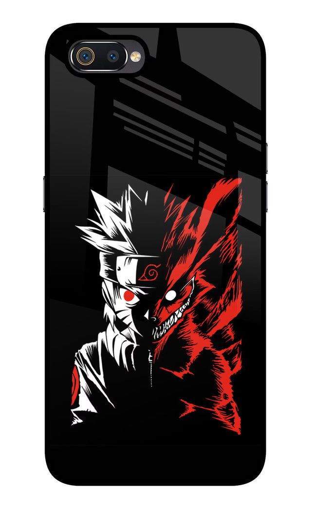 Naruto Two Face Realme C2 Glass Case Back Cover by Casekaro