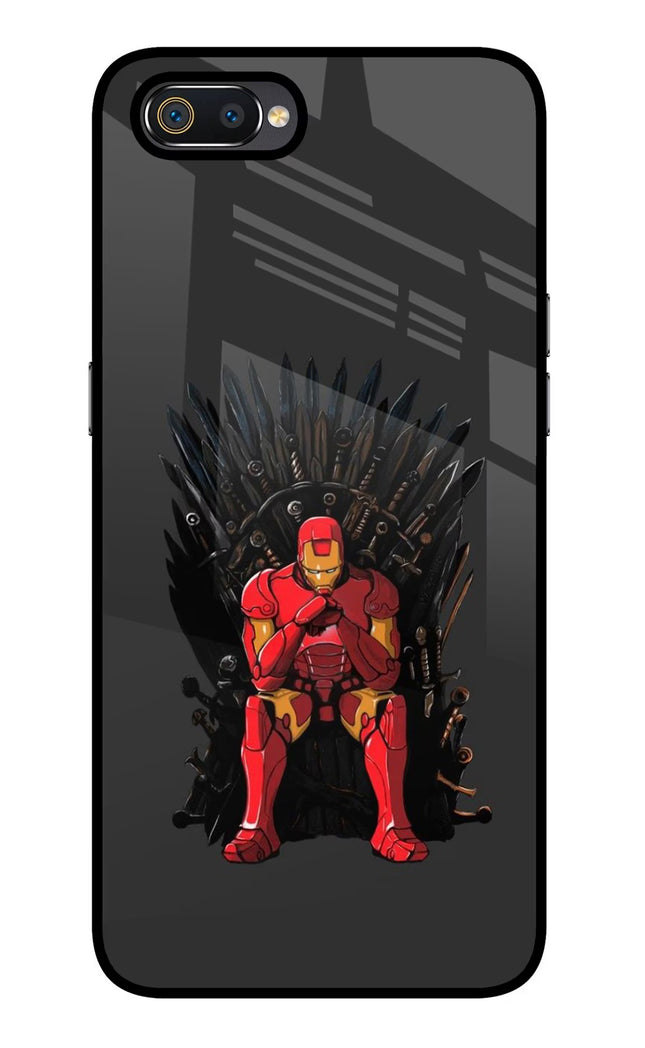 Ironman Throne Realme C2 Glass Case Back Cover by Casekaro