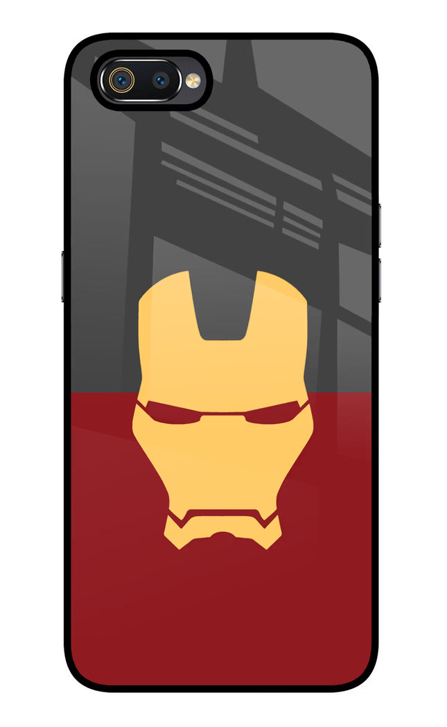 Ironman Realme C2 Glass Case Back Cover by Casekaro
