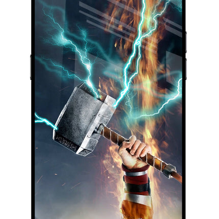 Thor Hammer Mjolnir Realme C2 Glass Case Back Cover by Casekaro
