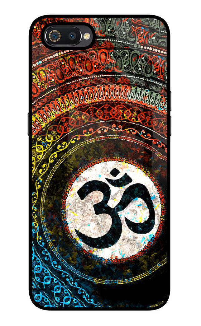 Om Cultural Realme C2 Glass Case Back Cover by Casekaro