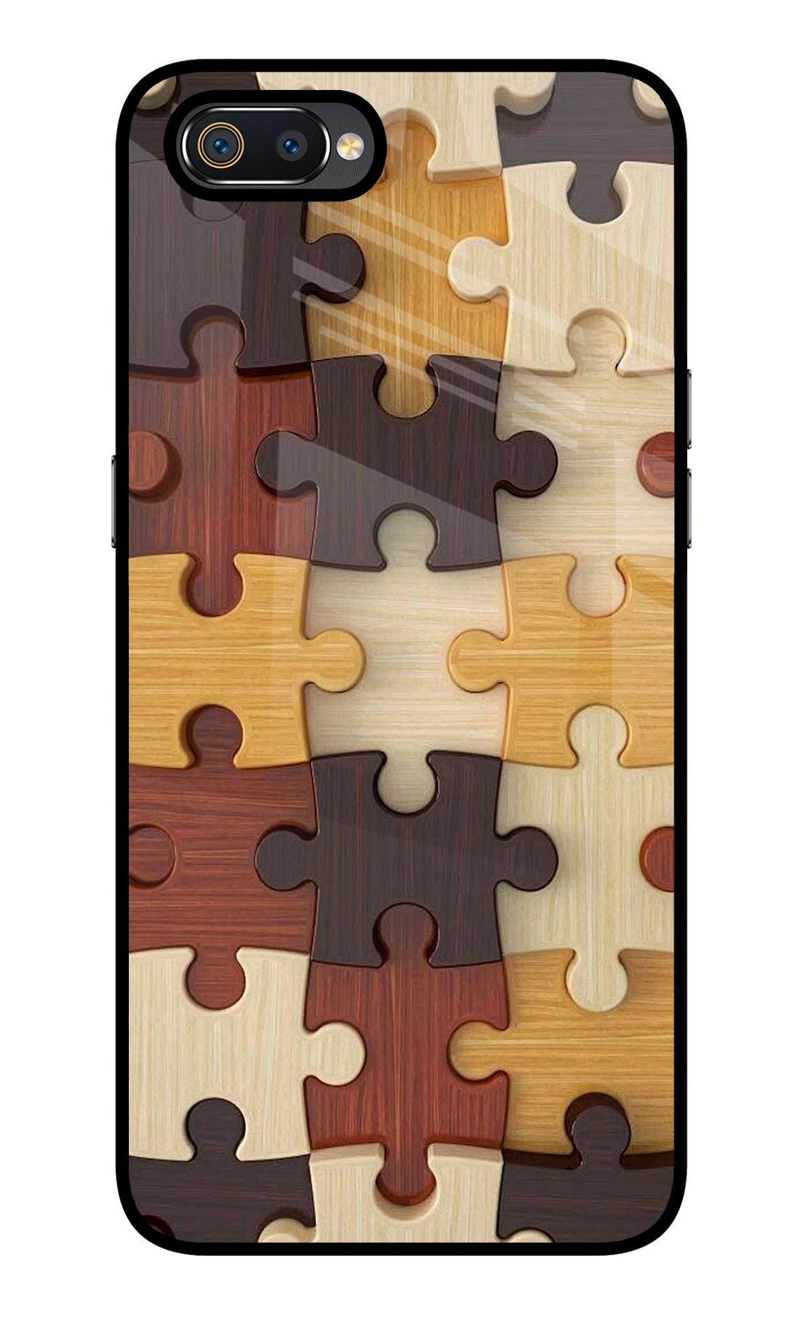 Wooden Puzzle Realme C2 Back Cover