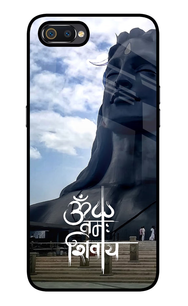 Om Namah Shivay Realme C2 Glass Case Back Cover by Casekaro