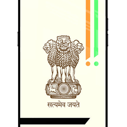 Satyamev Jayate Brown Logo Realme C2 Glass Case Back Cover by Casekaro