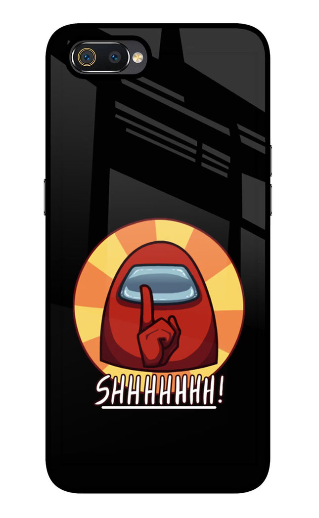 Among Us Shhh! Realme C2 Glass Case Back Cover by Casekaro