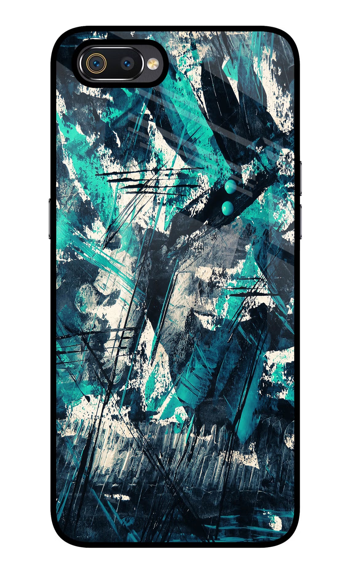 Artwork Realme C2 Glass Case Back Cover by Casekaro