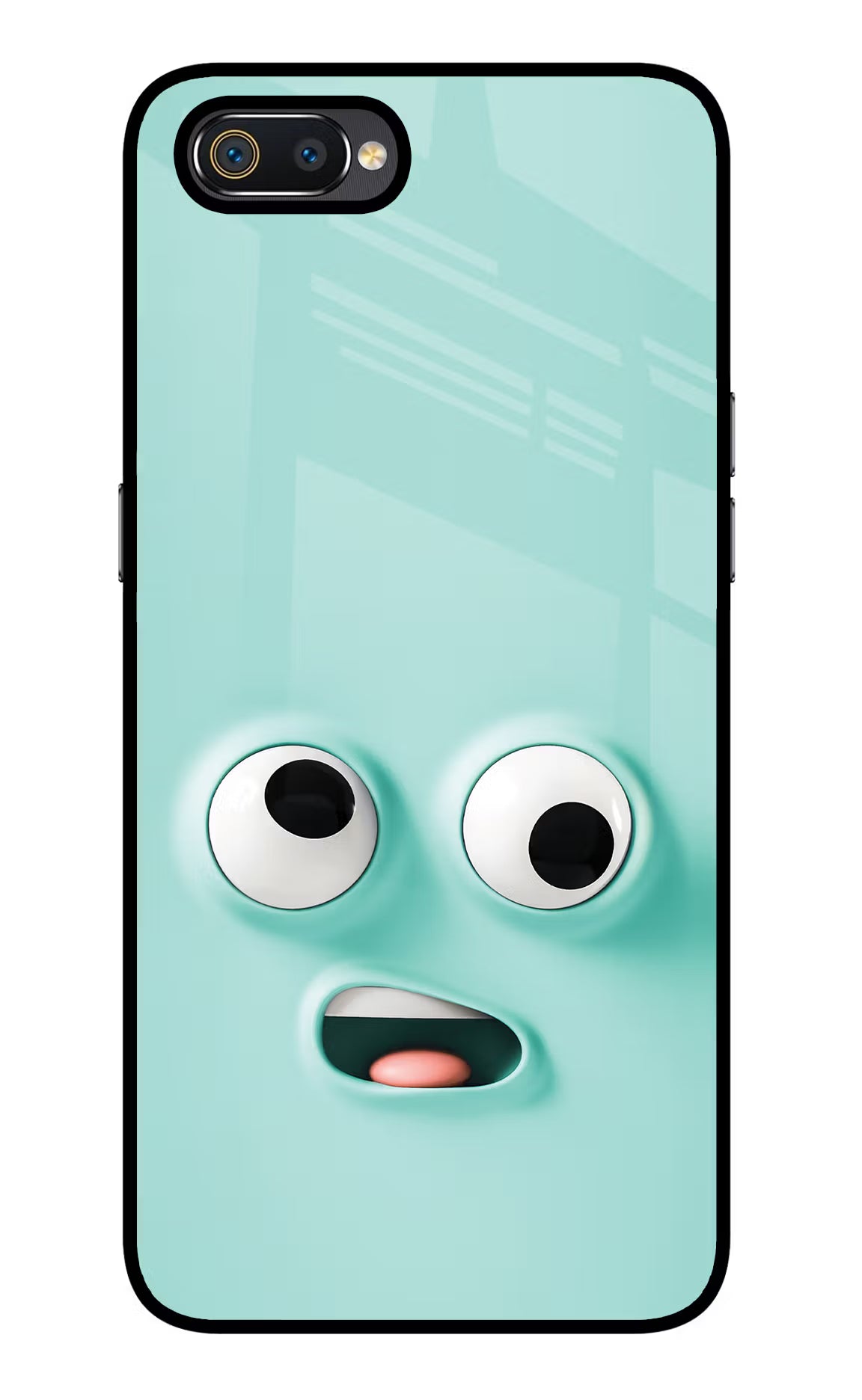 Funny Cartoon Realme C2 Glass Case Back Cover by Casekaro
