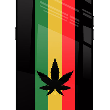 Weed Flag Realme C2 Glass Case Back Cover by Casekaro