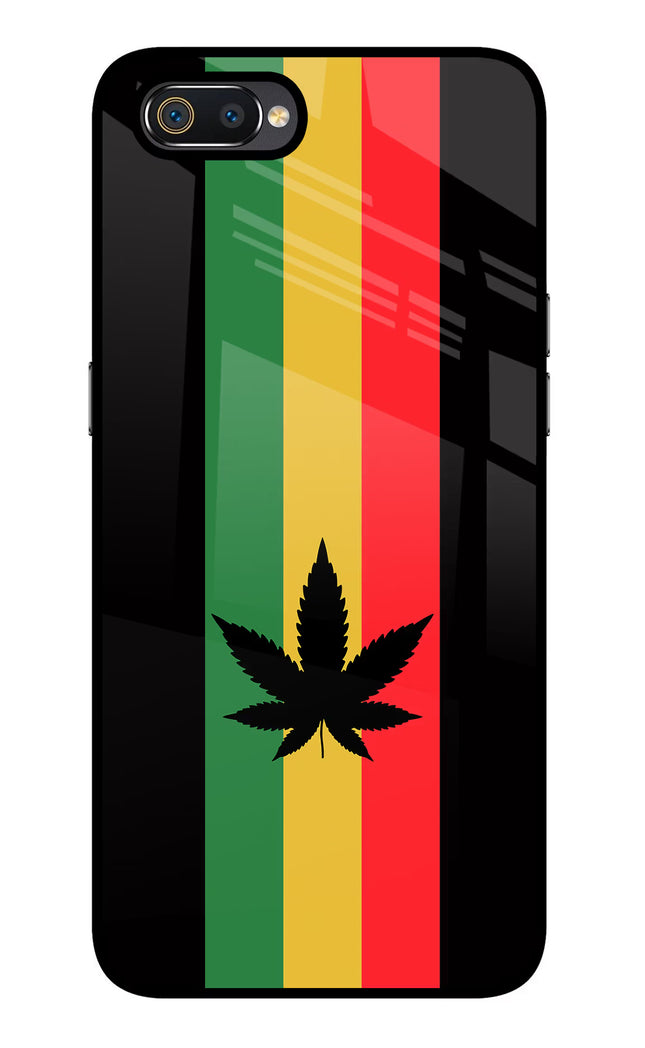 Weed Flag Realme C2 Glass Case Back Cover by Casekaro