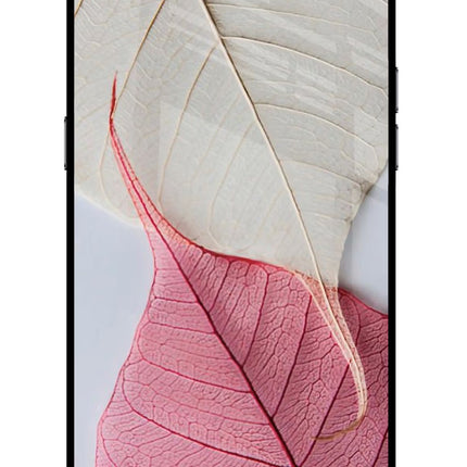 White Pink Leaf Realme C2 Glass Case Back Cover by Casekaro