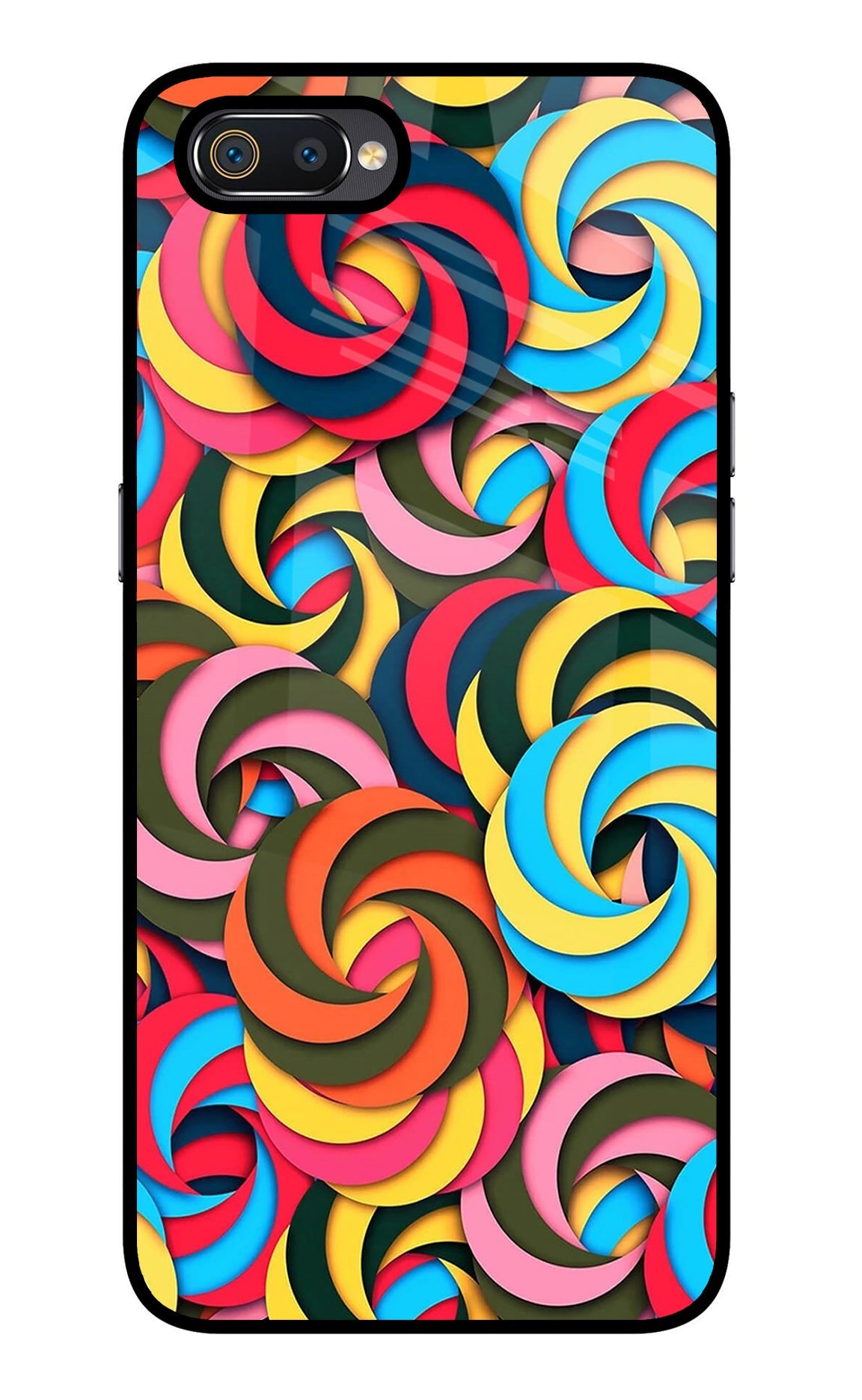 Spiral Pattern Realme C2 Back Cover