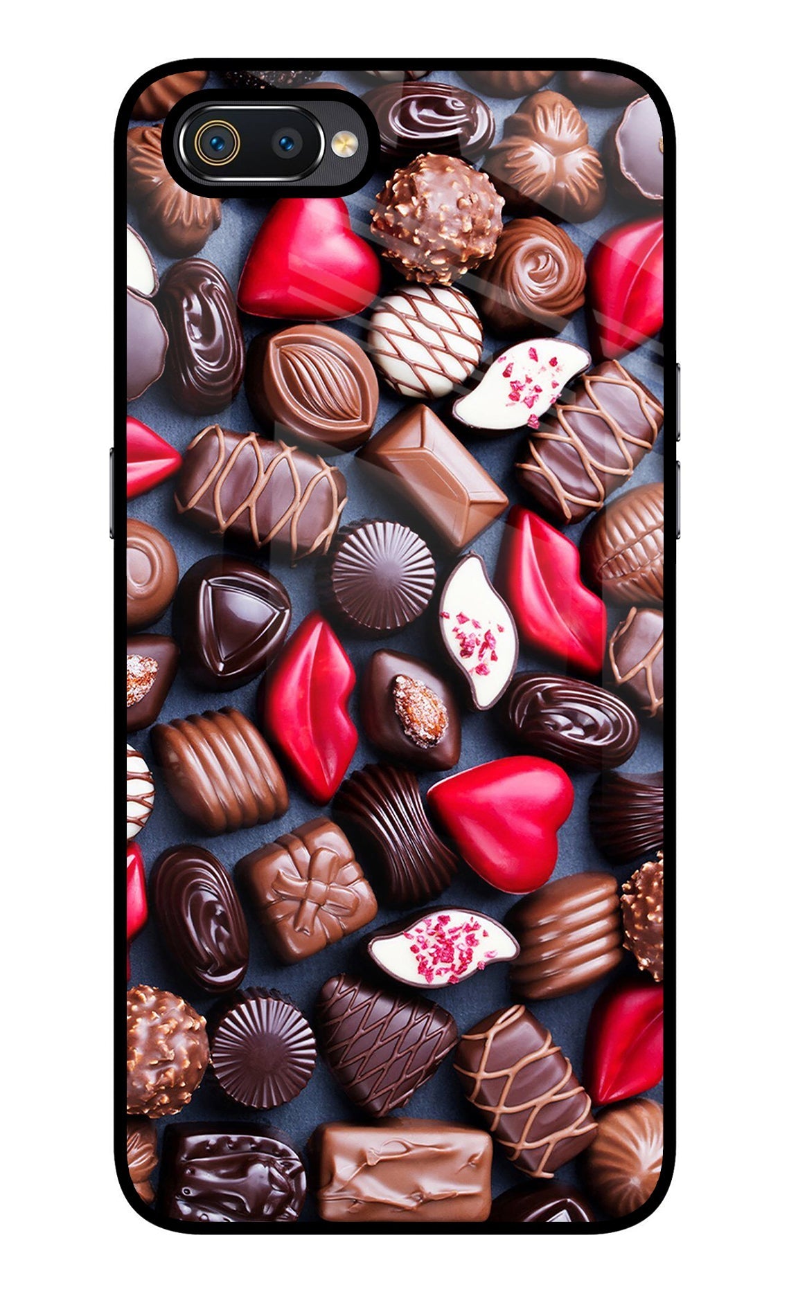 Chocolates Realme C2 Glass Case