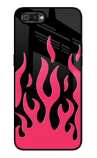 Fire Flames Realme C2 Glass Case