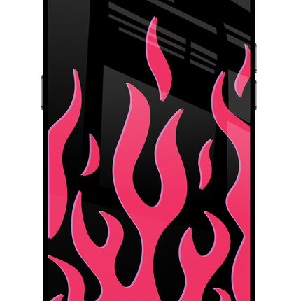 Fire Flames Realme C2 Glass Case Back Cover by Casekaro