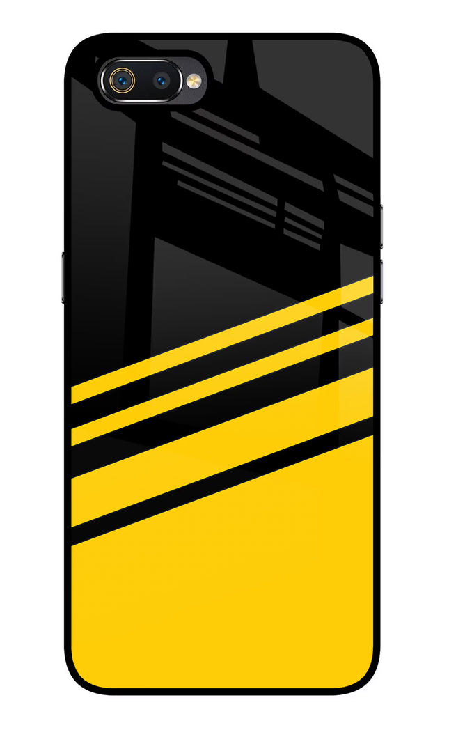 Yellow Shades Realme C2 Glass Case Back Cover by Casekaro
