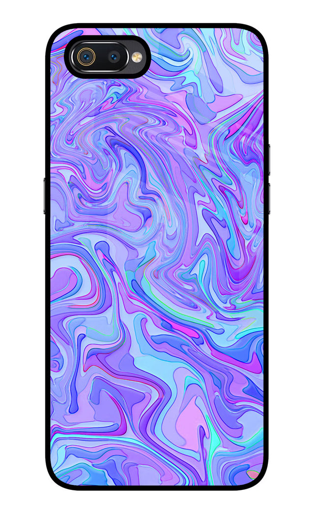 Glitter Realme C2 Glass Case Back Cover by Casekaro