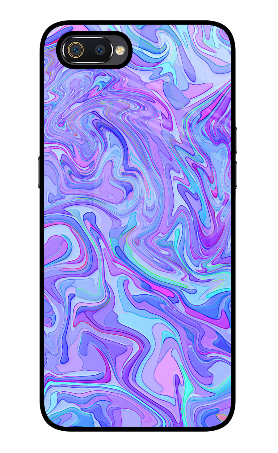 Glitter Realme C2 Back Cover, Glass case