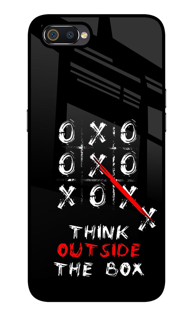 Think out of the BOX Realme C2 Glass Case Back Cover by Casekaro