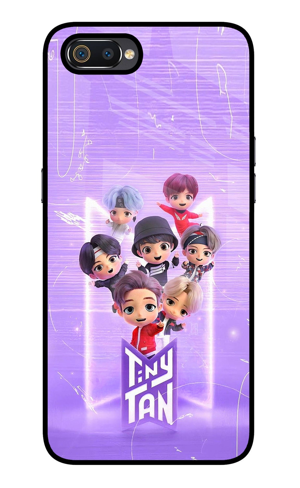 BTS Tiny Tan Realme C2 Glass Case