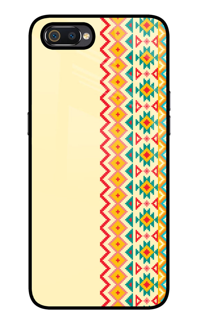 Ethnic Seamless Realme C2 Glass Case Back Cover by Casekaro