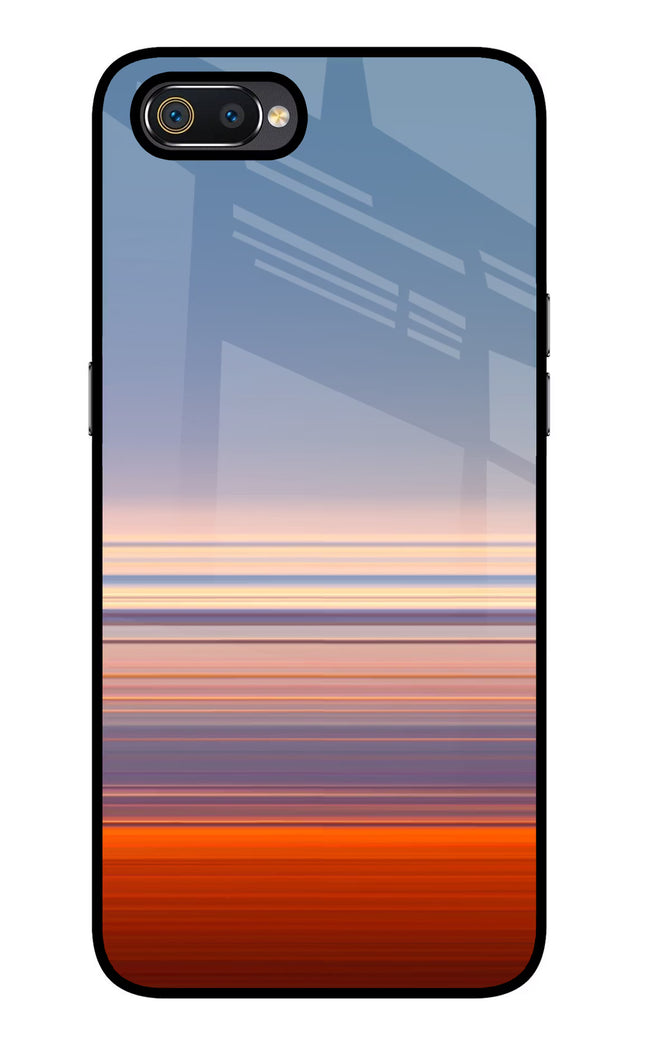 Morning Colors Realme C2 Glass Case Back Cover by Casekaro