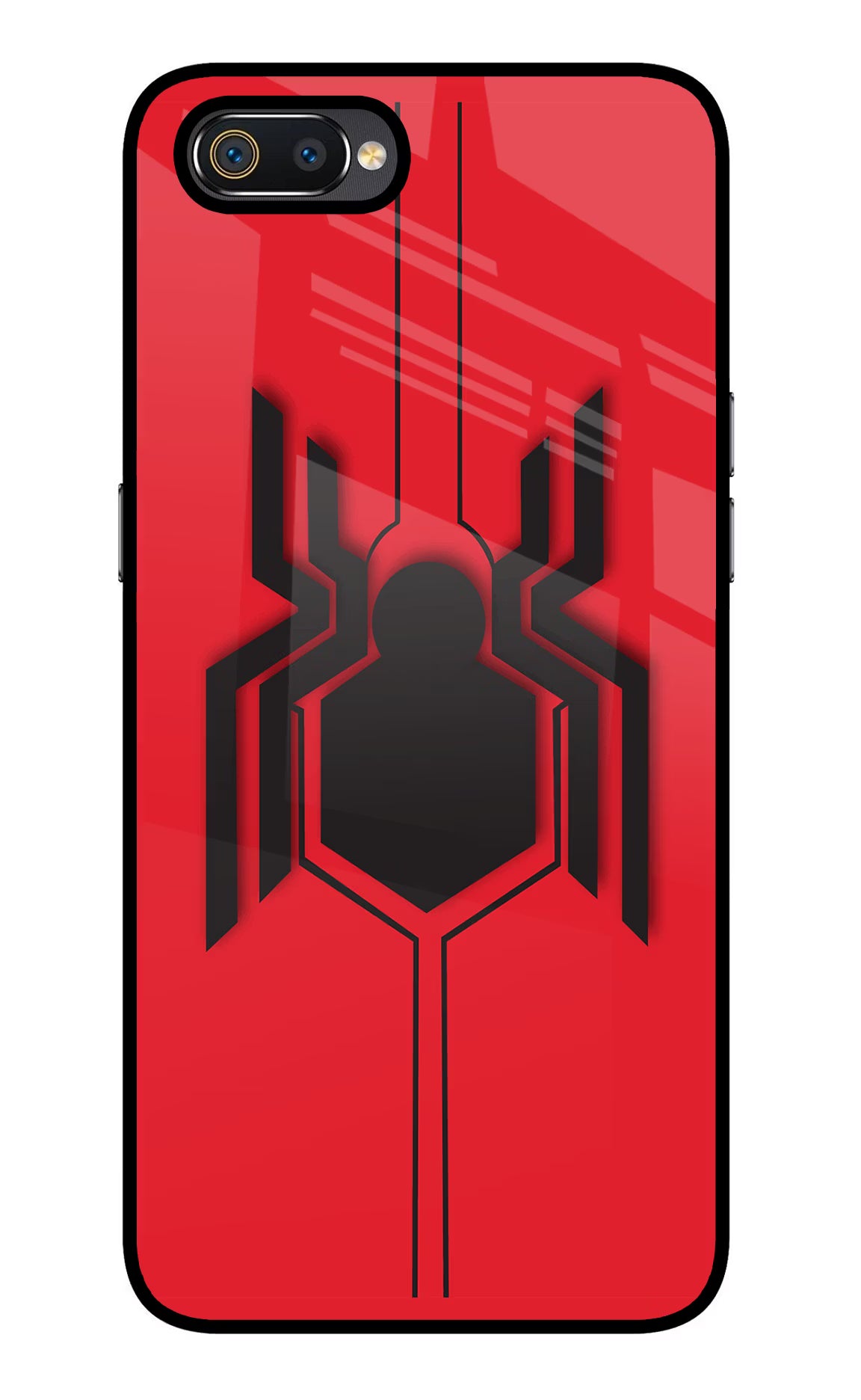 Spider Realme C2 Glass Case Back Cover by Casekaro