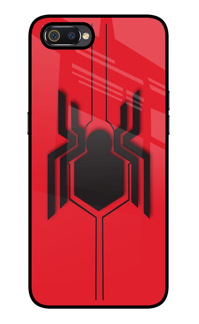 Spider Realme C2 Glass Case Back Cover by Casekaro