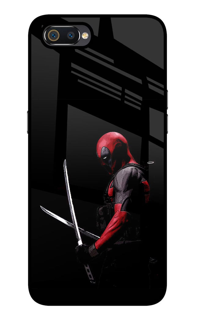 Deadpool Realme C2 Glass Case Back Cover by Casekaro