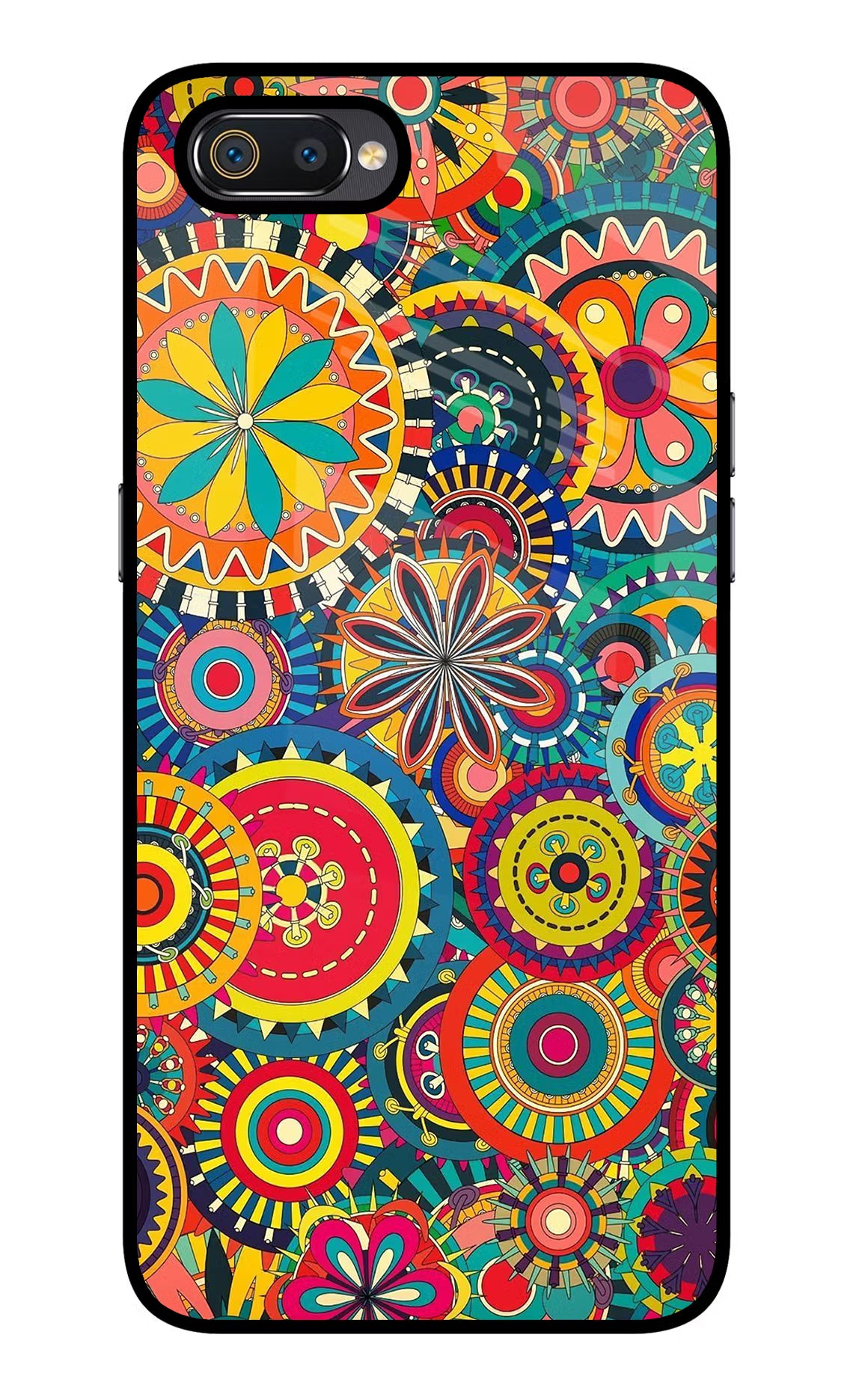Gol Gol Art Realme C2 Glass Case Back Cover by Casekaro