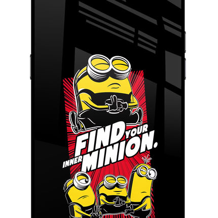 Find your inner Minion Realme C2 Glass Case Back Cover by Casekaro