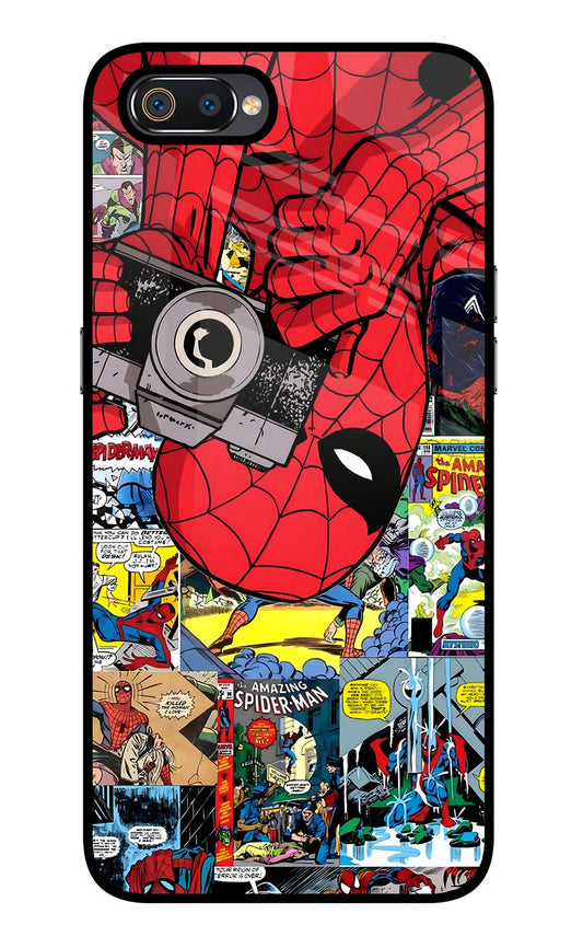 Spider Man Realme C2 Glass Case