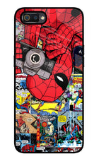 Spider Man Realme C2 Glass Case Back Cover by Casekaro