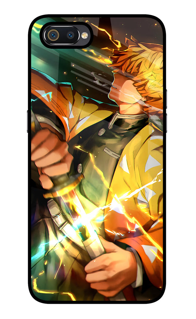 Demon Slayer Realme C2 Glass Case Back Cover by Casekaro