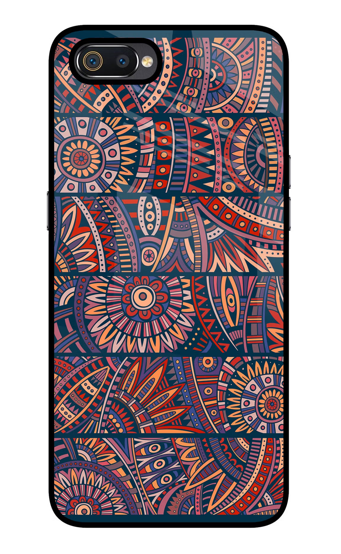African Culture Design Realme C2 Glass Case Back Cover by Casekaro