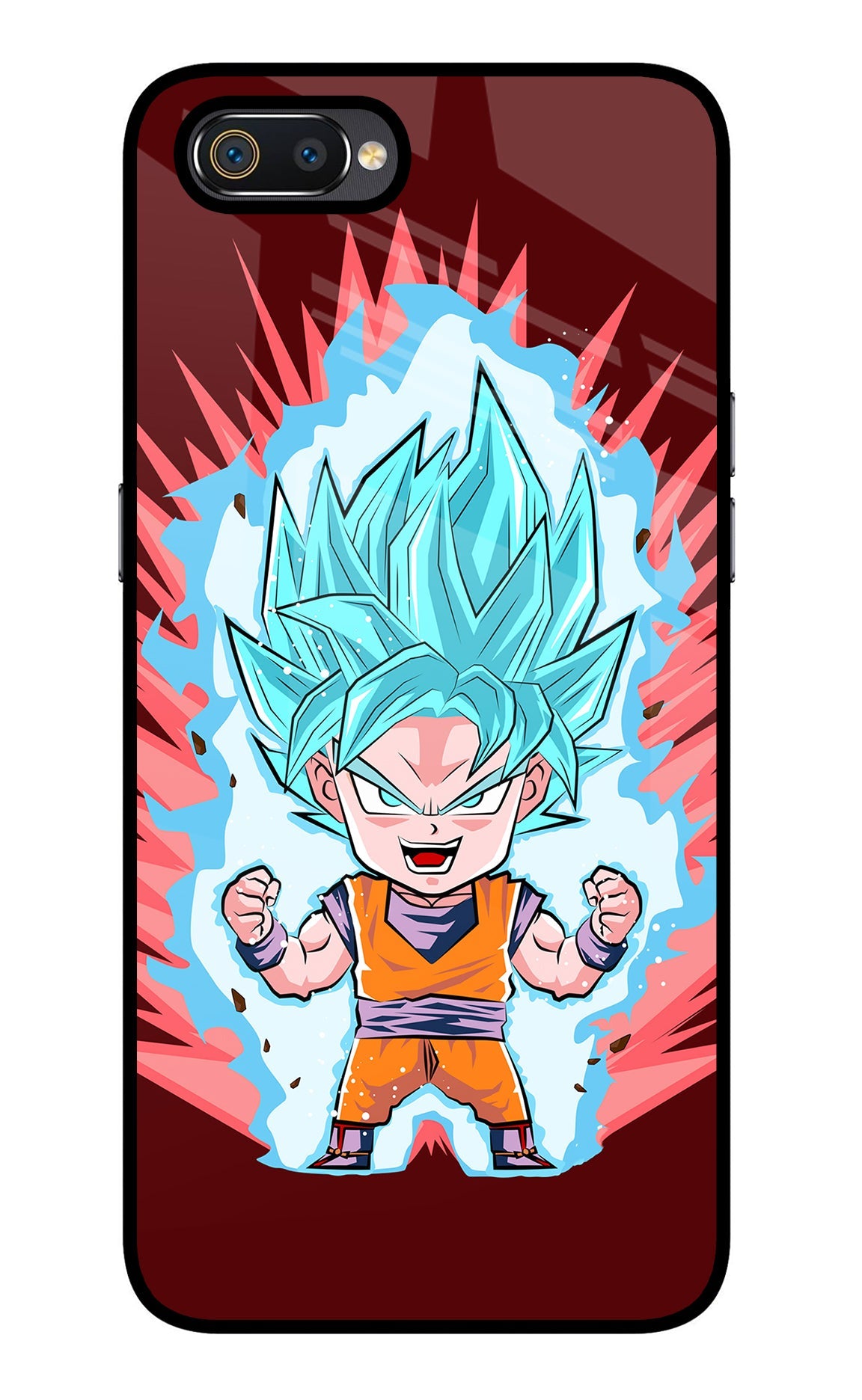 Goku Little Realme C2 Glass Case