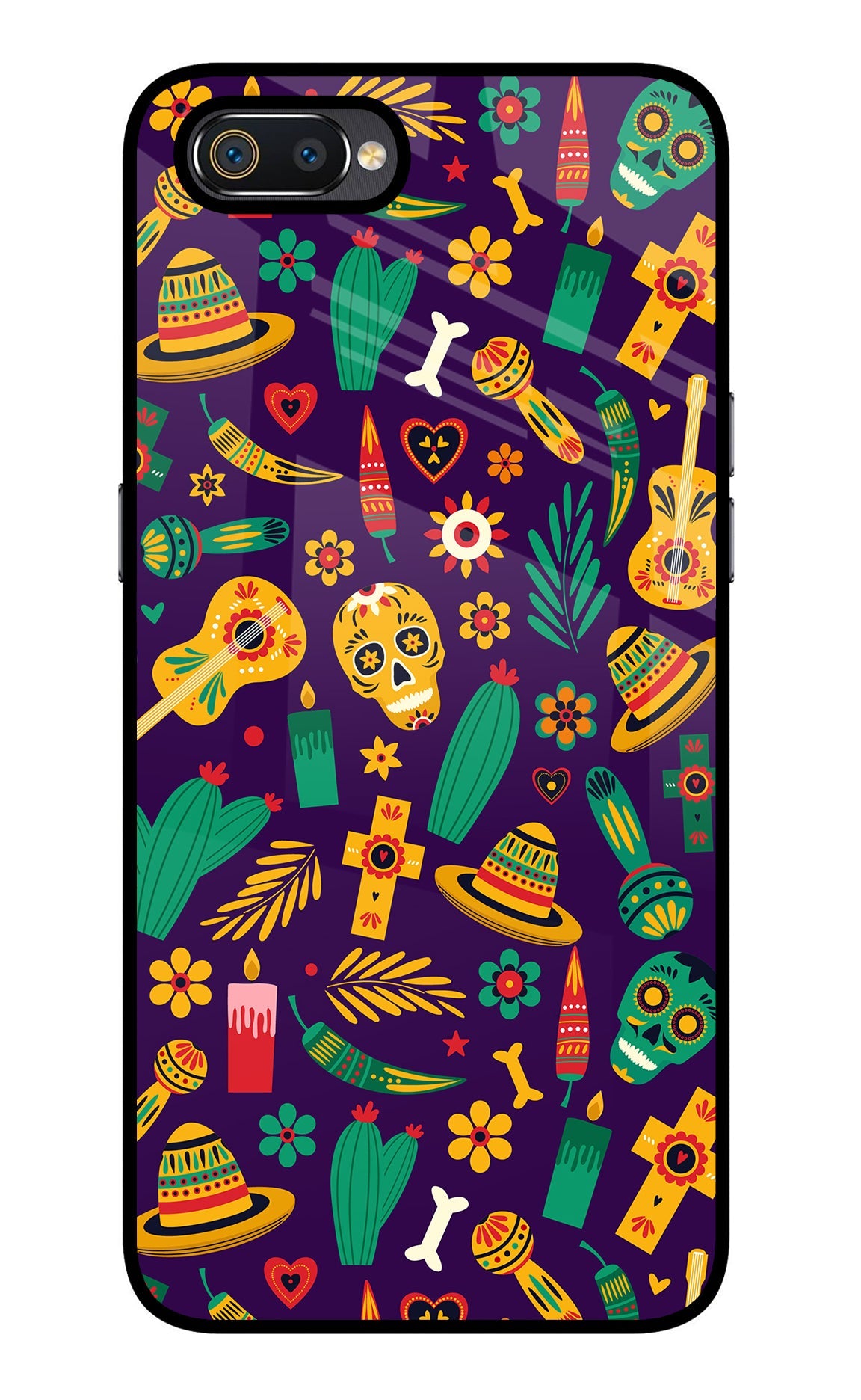 Mexican Artwork Realme C2 Glass Case