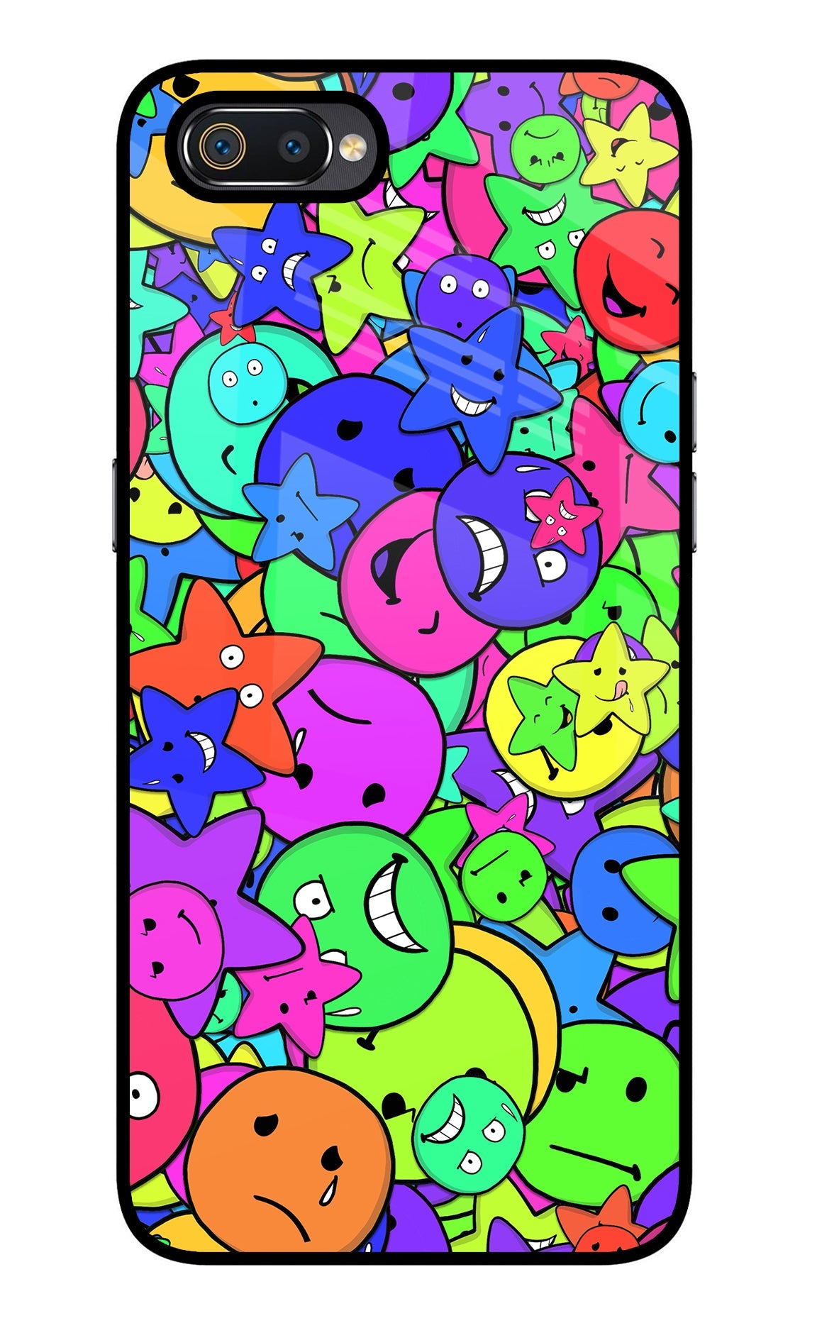 Fun Doodle Realme C2 Glass Case