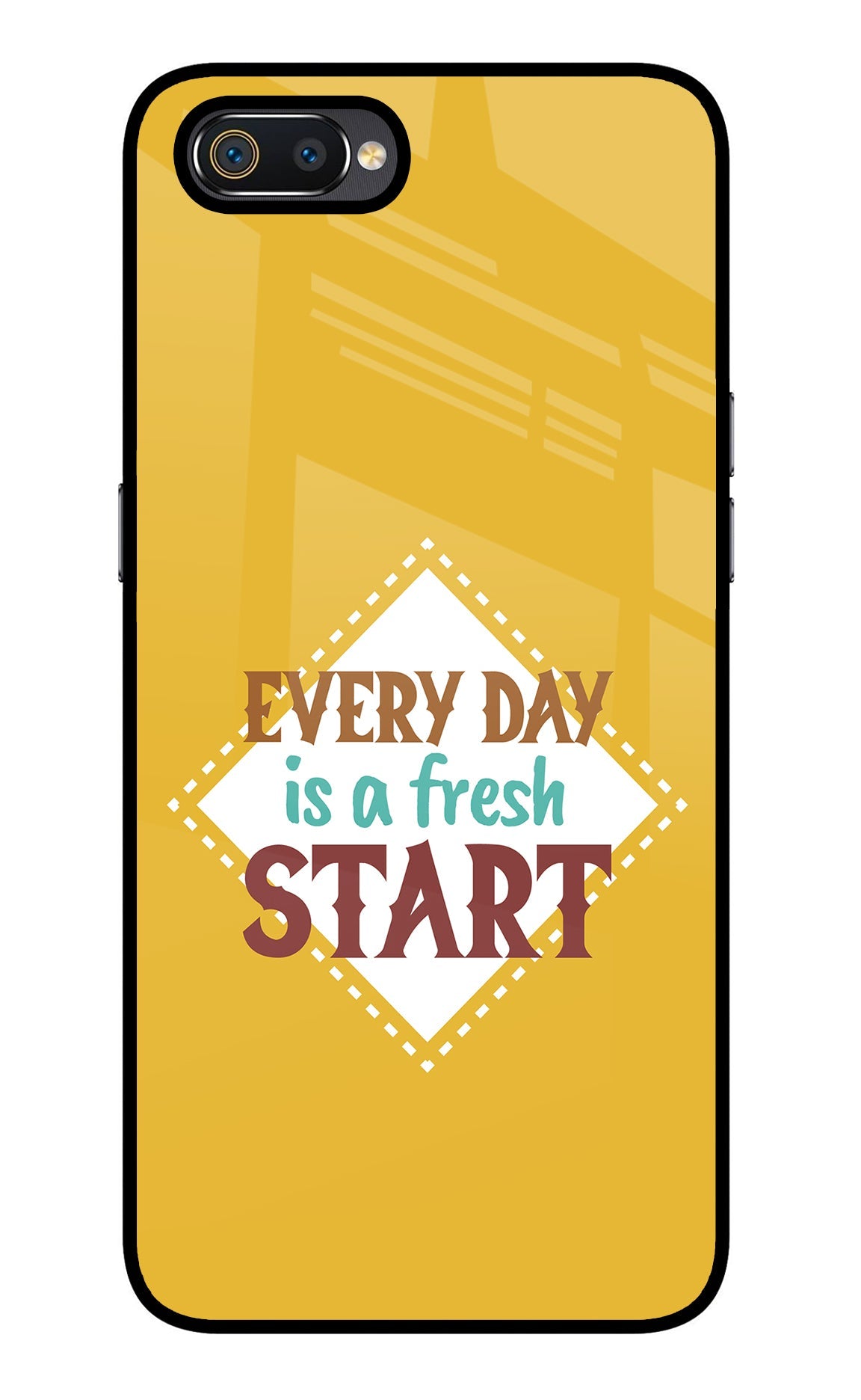 Every day is a Fresh Start Realme C2 Glass Case