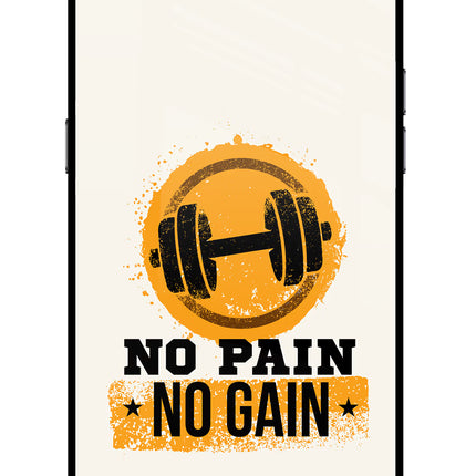 No Pain No Gain Realme C2 Glass Case Back Cover by Casekaro