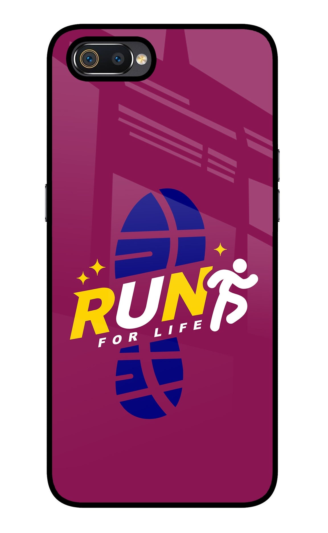 Run for Life Realme C2 Glass Case