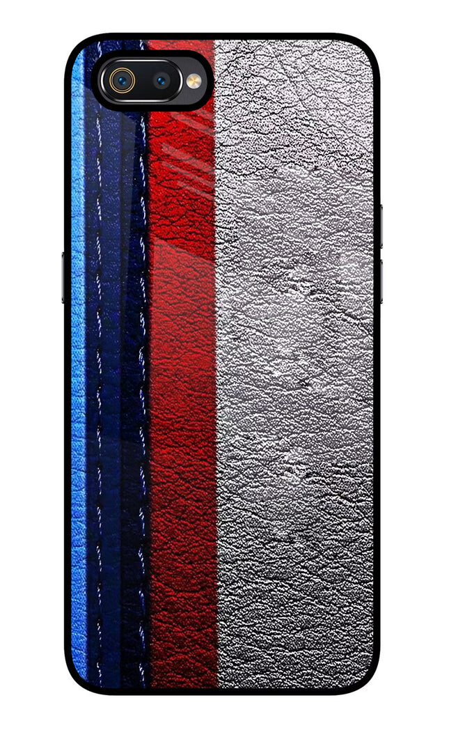 BMW Stripes Realme C2 Glass Case Back Cover by Casekaro
