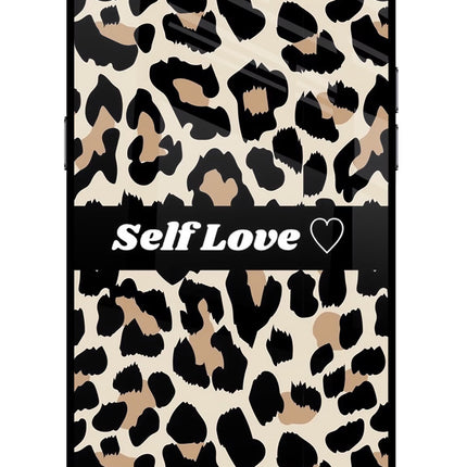 Leopard Print Self Love Realme C2 Glass Case Back Cover by Casekaro