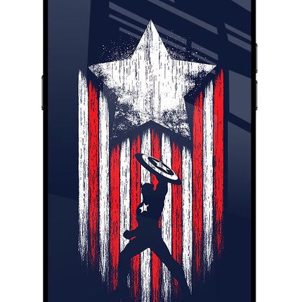 Captain America Marvel Art Realme C2 Glass Case Back Cover by Casekaro