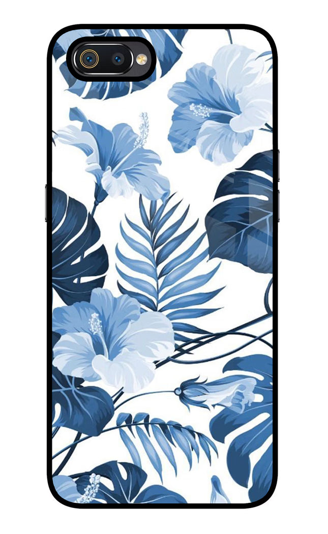Fabric Art Realme C2 Glass Case Back Cover by Casekaro