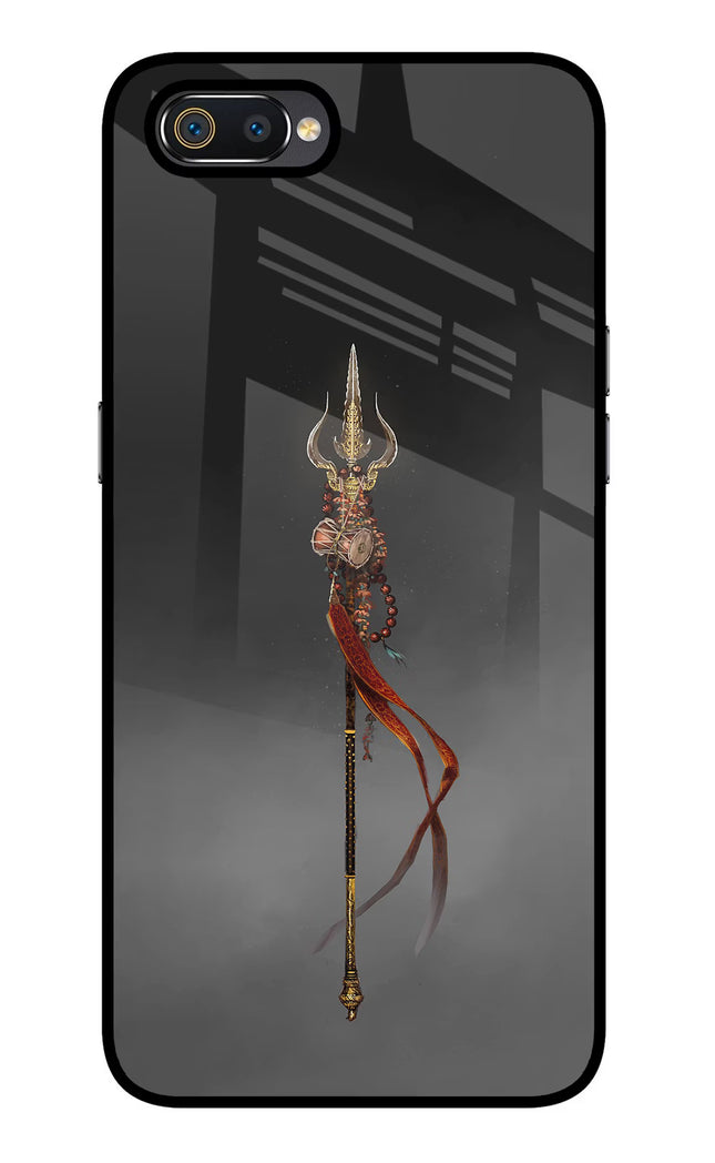 Shiv Trishul Realme C2 Glass Case Back Cover by Casekaro