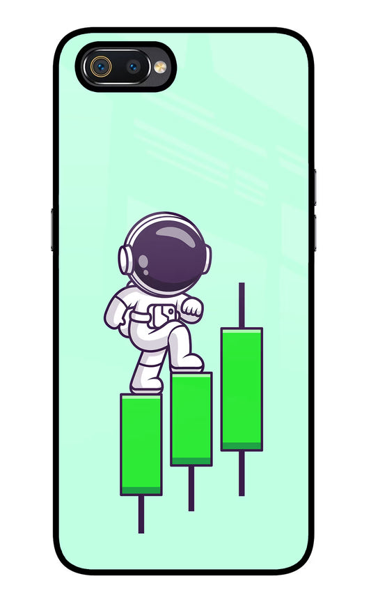 Astronaut Trader Realme C2 Glass Case