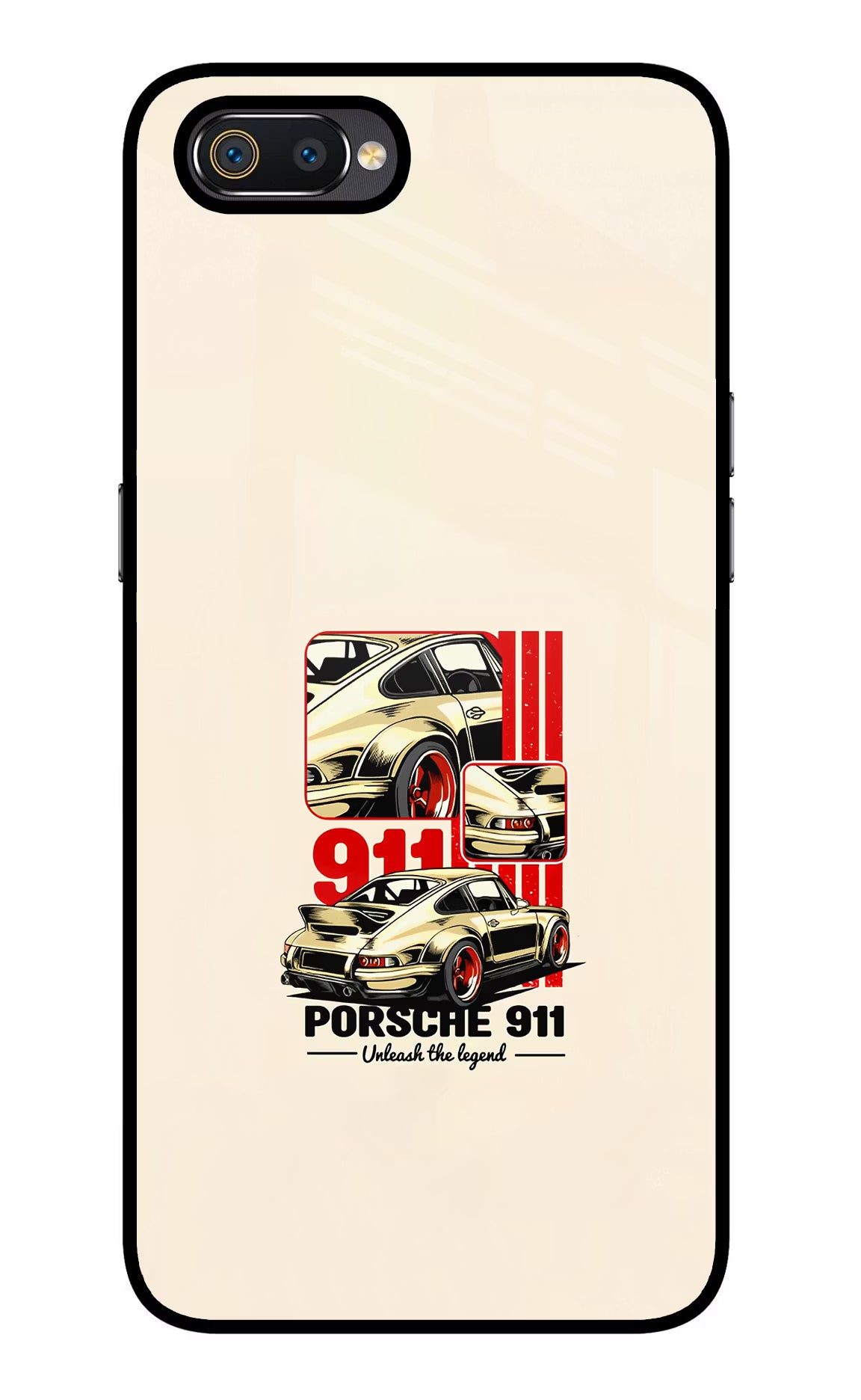 Classic Porsche 911 Realme C2 Glass Case Back Cover by Casekaro