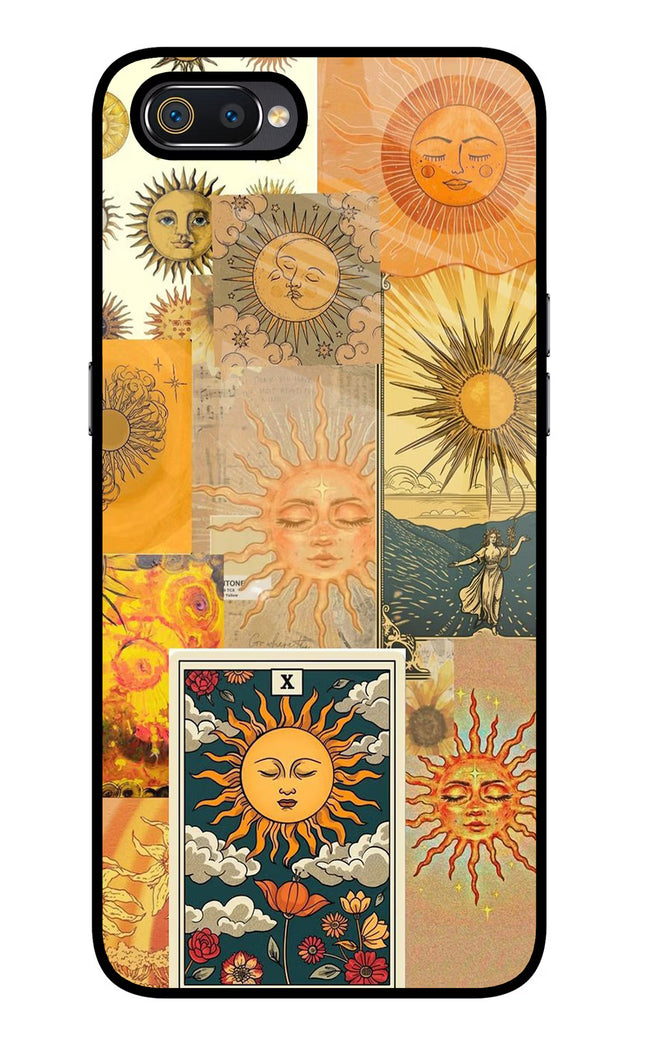 Sun Realme C2 Glass Case Back Cover by Casekaro