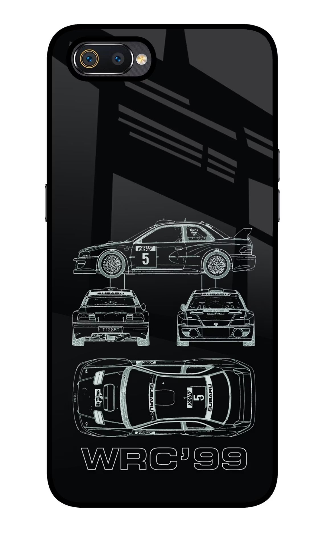 WRC'99 Realme C2 Glass Case Back Cover by Casekaro